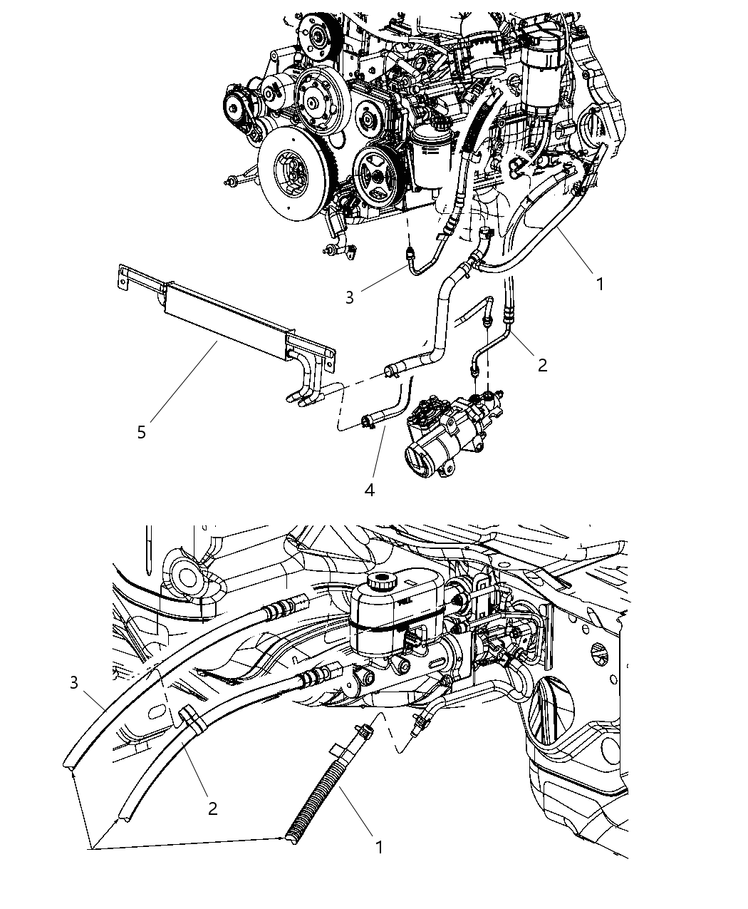 Mopar 52855633AG Line-Power Steering Pressure