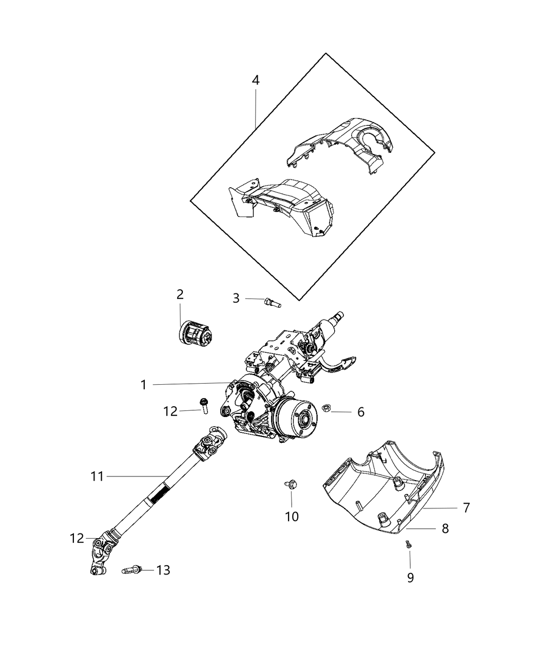 Mopar 68276903AL Column-Steering