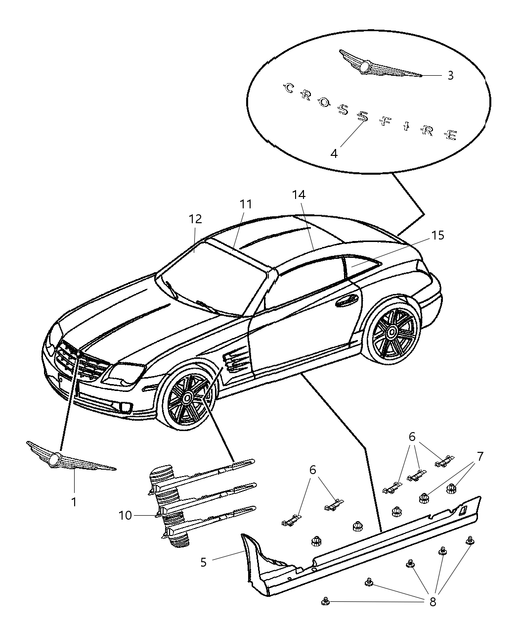 Mopar 1BX10P41AA Molding-Windshield GARNISH