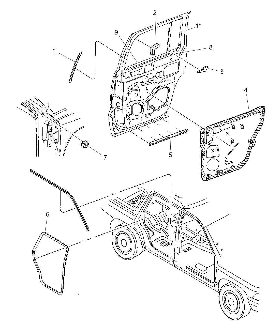 Mopar 55256514AC Seal-Rear Door