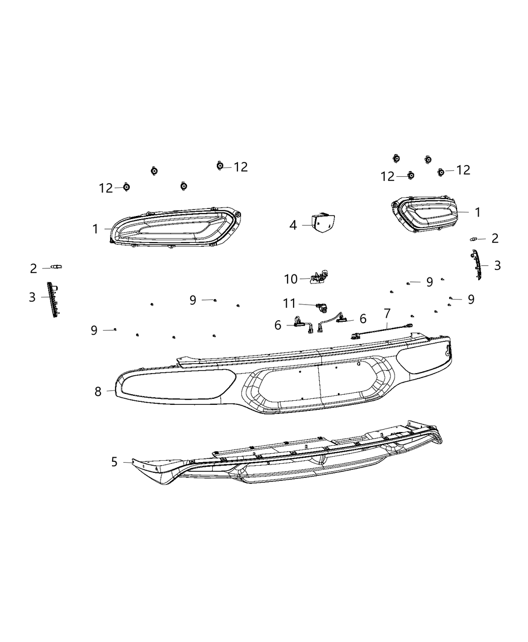 Mopar 68204726AD Panel-Rear FASCIA VALANCE