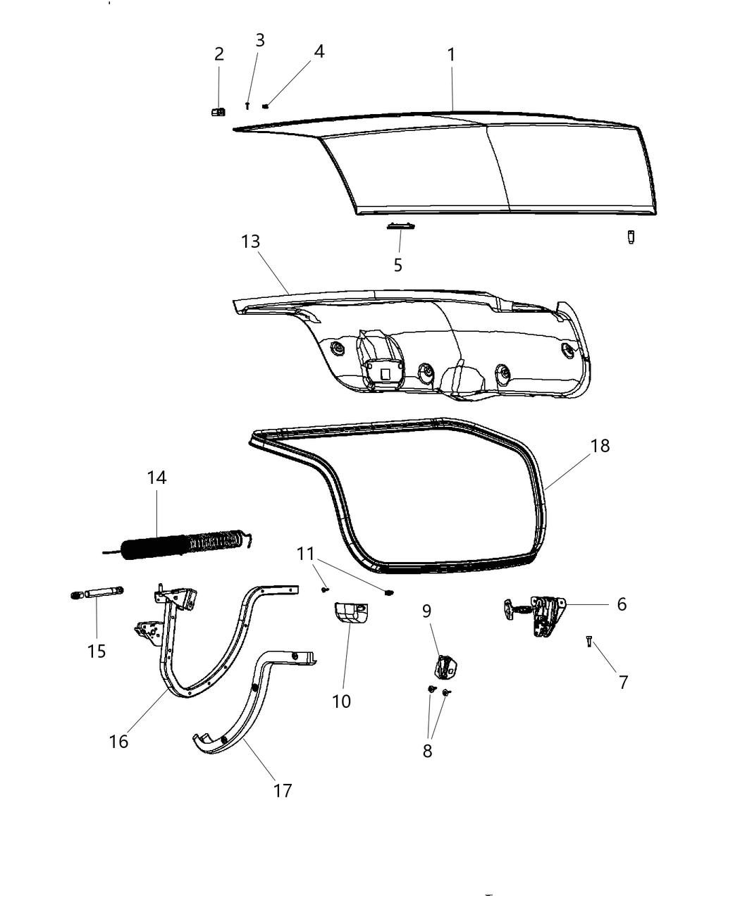 Mopar 55315128AG Cover-DECKLID Interior Trim