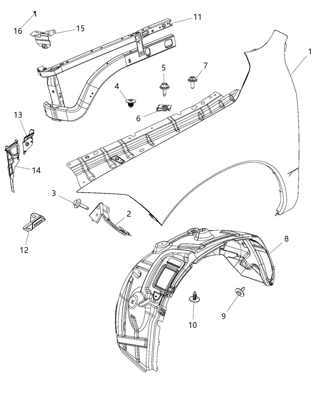 Mopar 68095933AD Closure-Fender