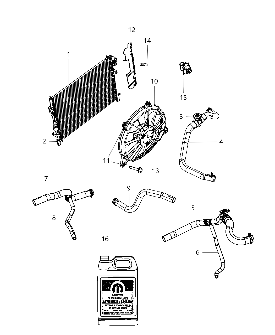 Mopar 68057237AA Module-Fan