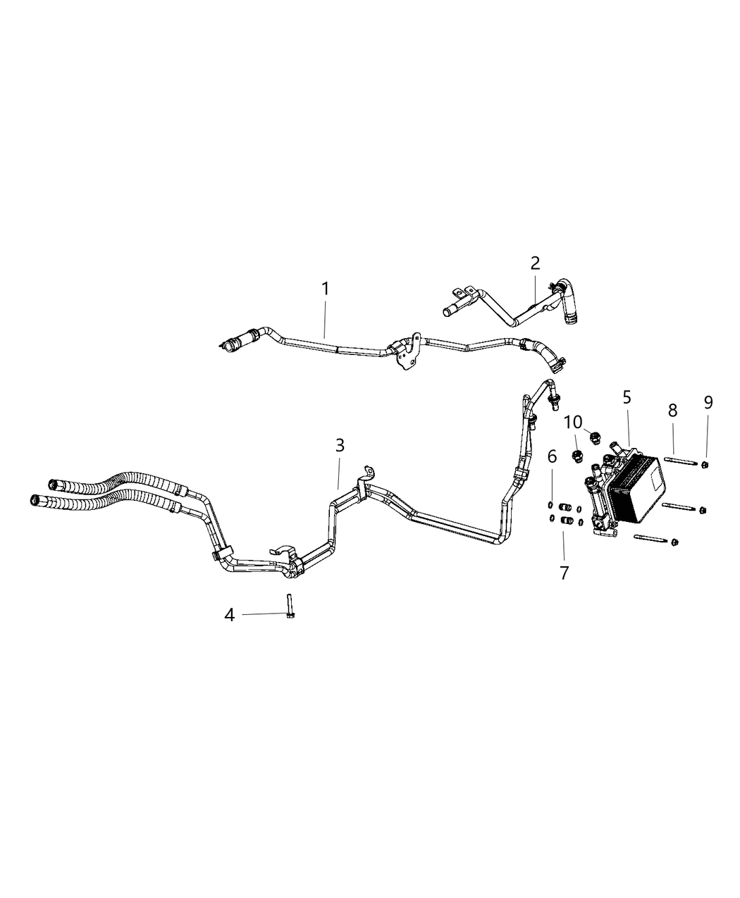 Mopar 68268597AB TRANSLINE-Oil Cooler Pressure And Ret