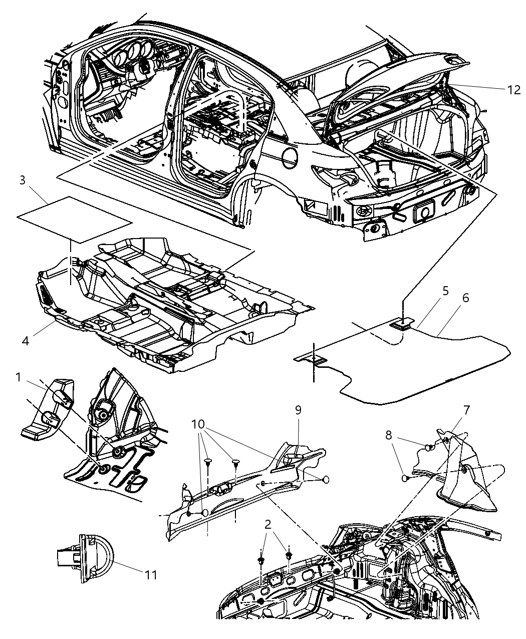 Mopar 1AZ27VXLAB Carpet-WHEELHOUSE