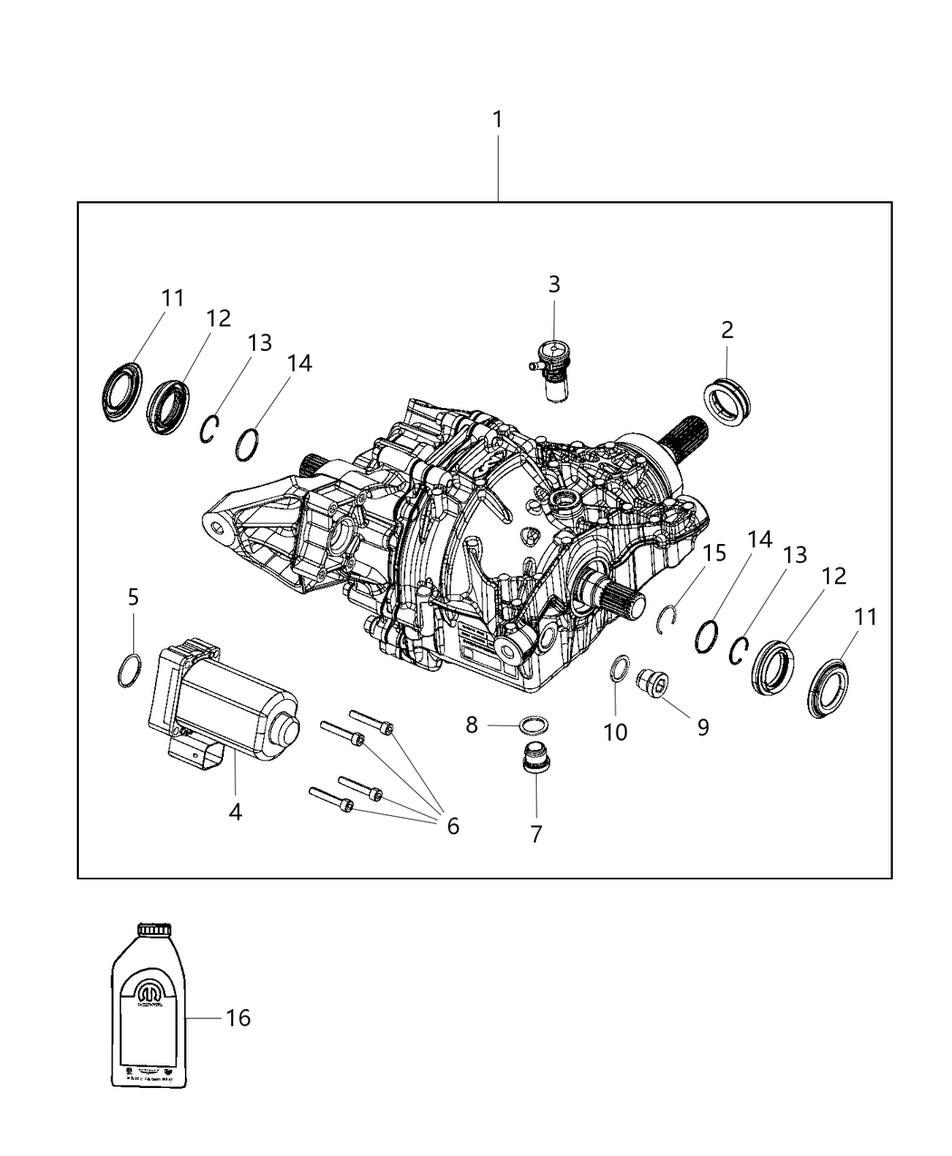 Mopar 68292765AE DIFFERNTL-Rear Axle