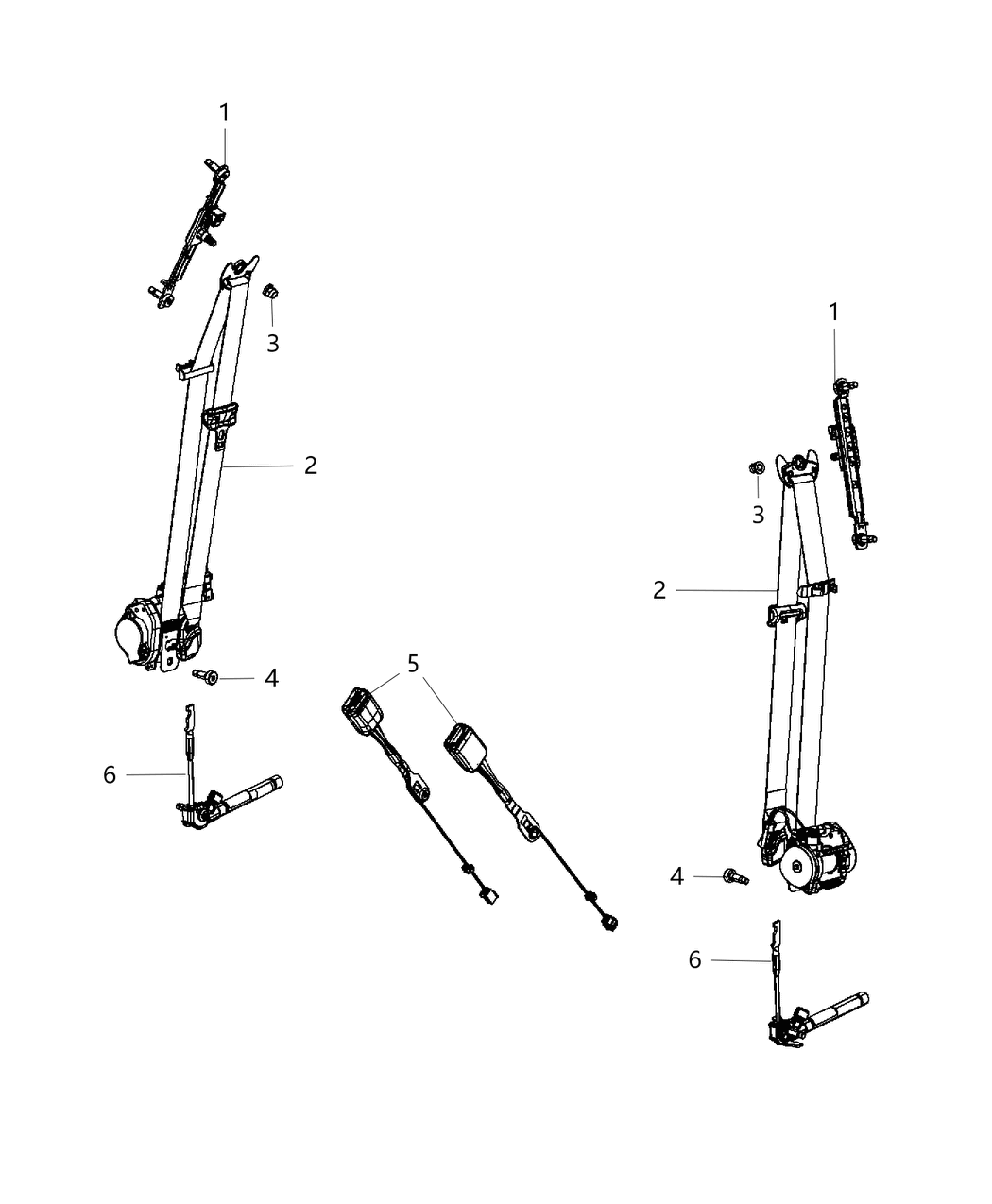 Mopar 5ZD42DX9AA BELTASSY-RETRACTOR