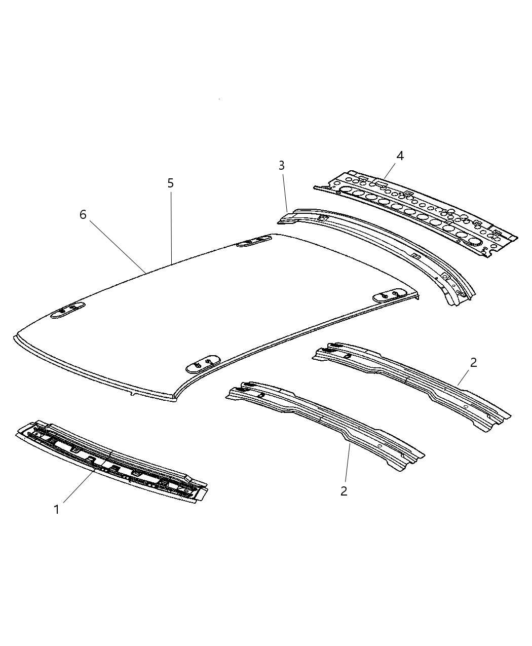 Mopar 68036652AA Panel-Roof