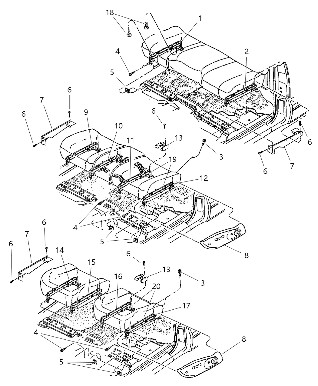 Mopar 5012532AA ADJUSTER-Power Seat