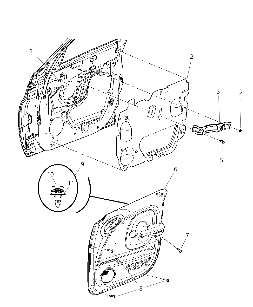 Mopar 5023843AA Bracket-ARMREST To Door