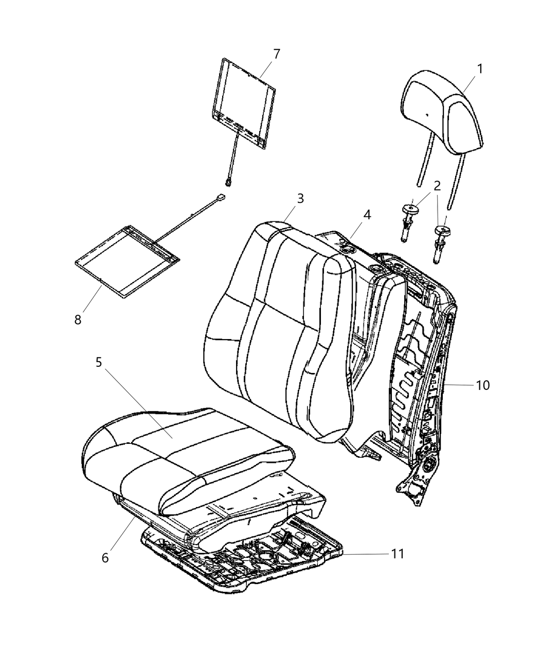 Mopar 1NE84LV5AD Slide-HEADREST