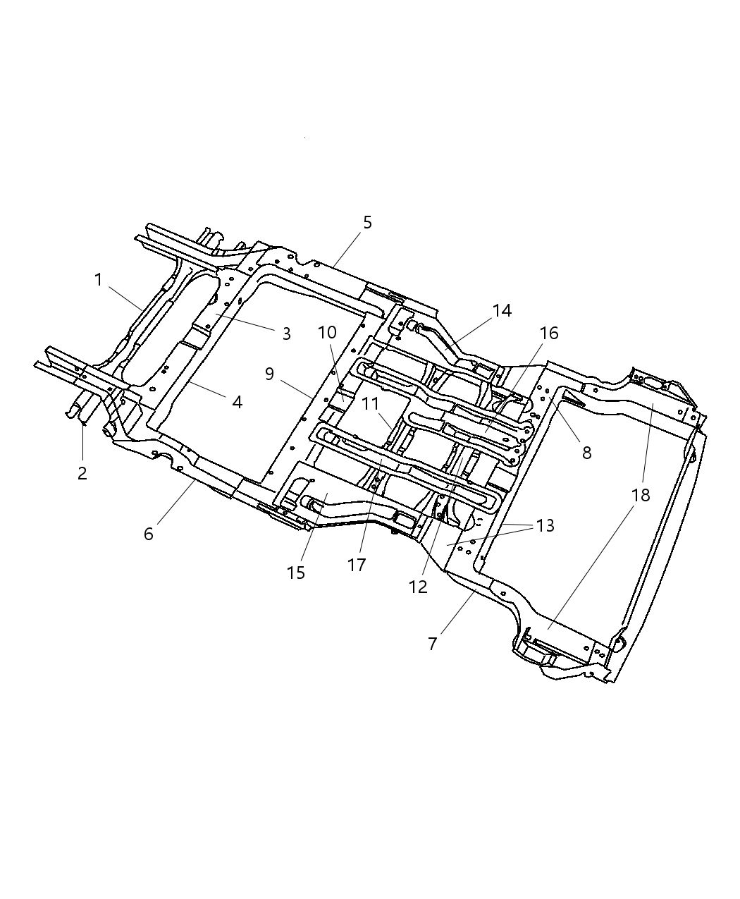 Mopar 5140624AC Rail-Rear Floor Pan Side