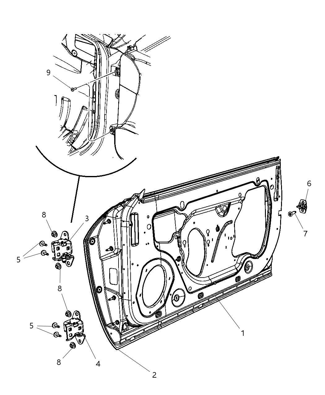 Mopar 68044222AA Door-Front