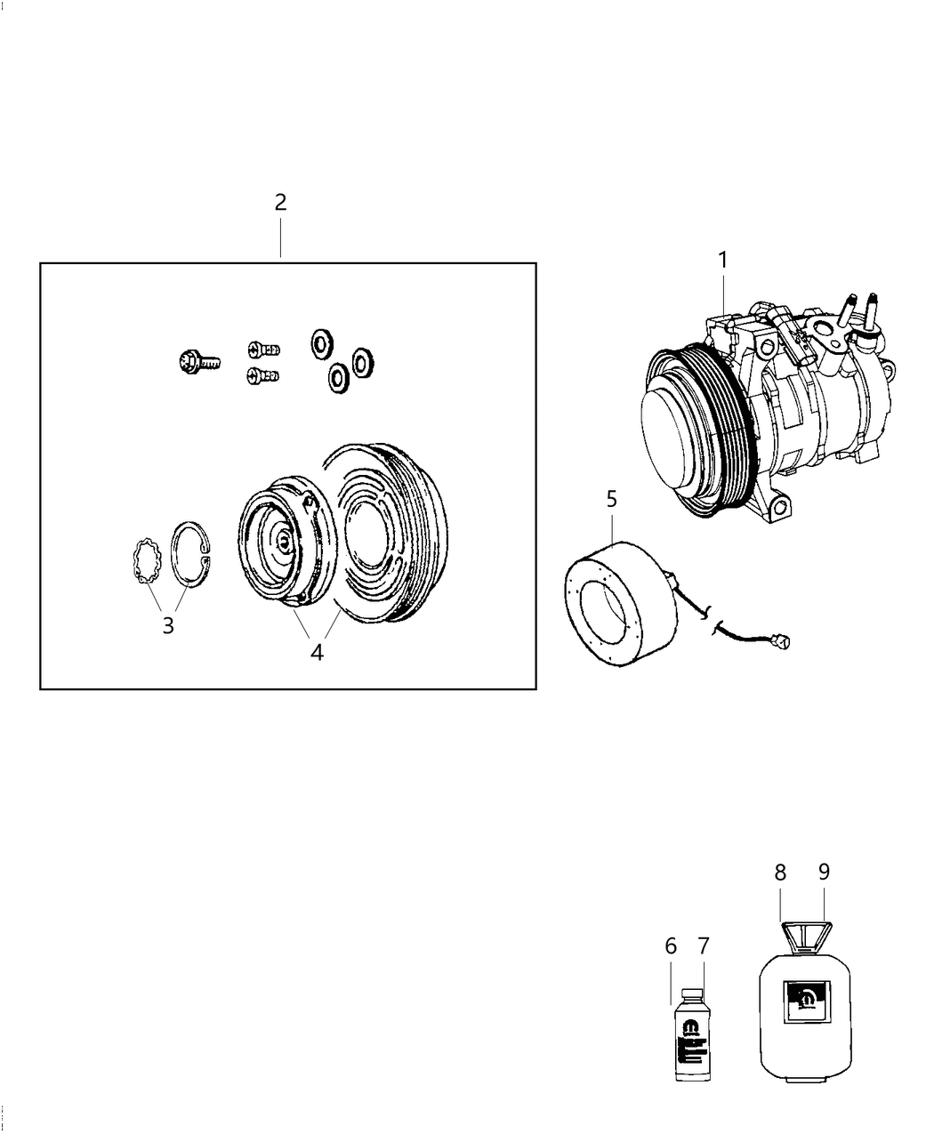 Mopar 68103197AC COMPRESOR-Air Conditioning