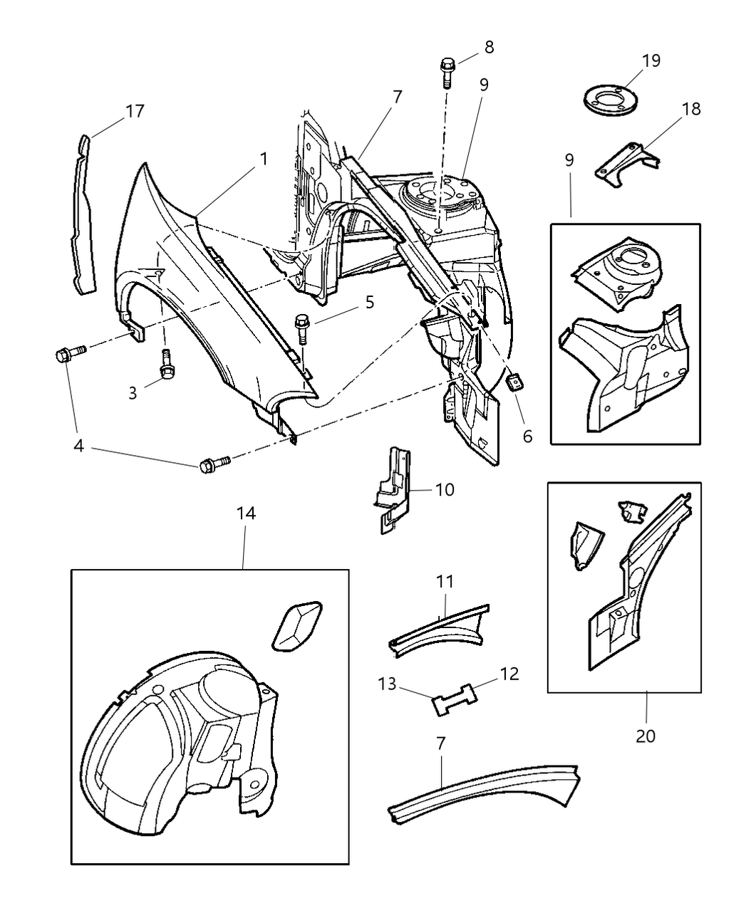 Mopar 4580442AF Tower-Front Suspension