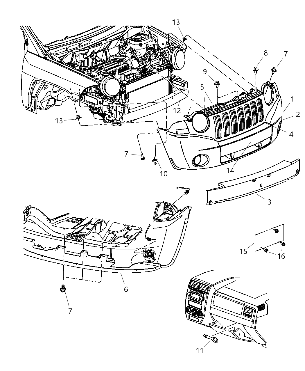 Mopar 5116056AB REINFMNT-Front Bumper