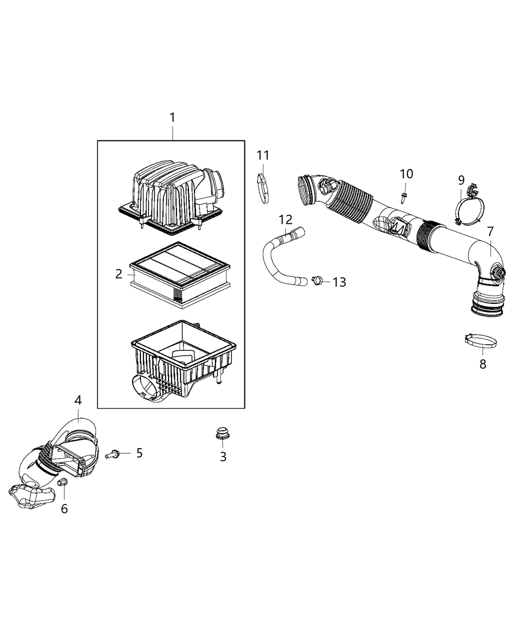 Mopar 68285500AA Air Inlet Duct