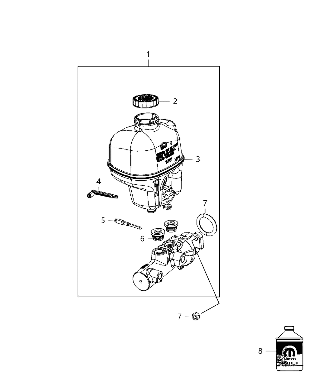 Mopar 68306574AB Brake Master Cylinder