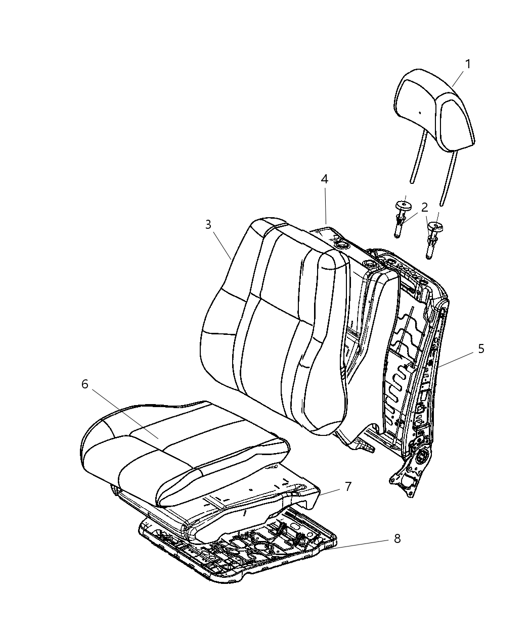 Mopar 68086192AA Pad-Seat Back