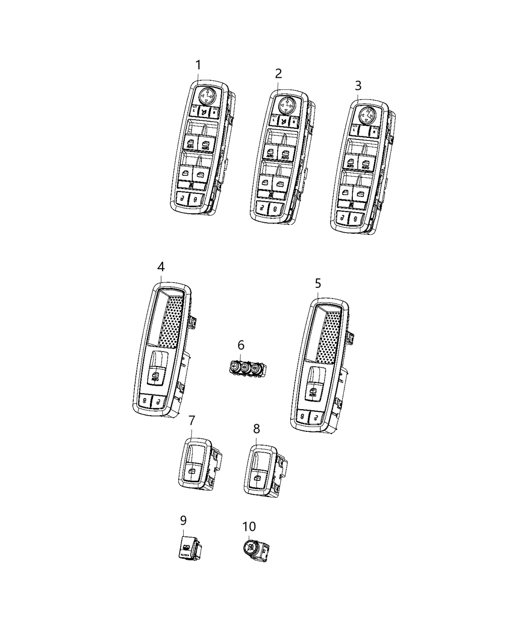 Mopar 68214156AB Switch-Power Window