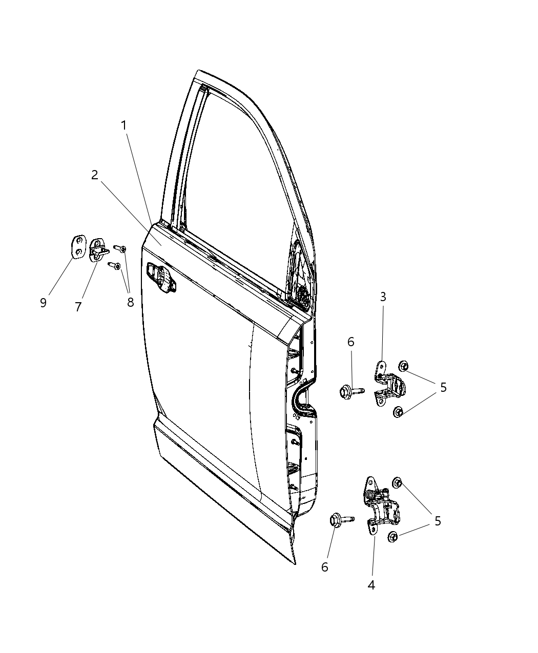 Mopar 68067470AG Door-Front