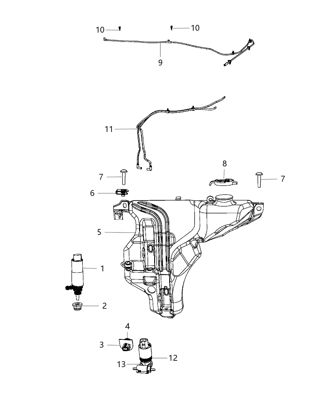 Mopar 68080156AA Reservoir-Windshield Washer