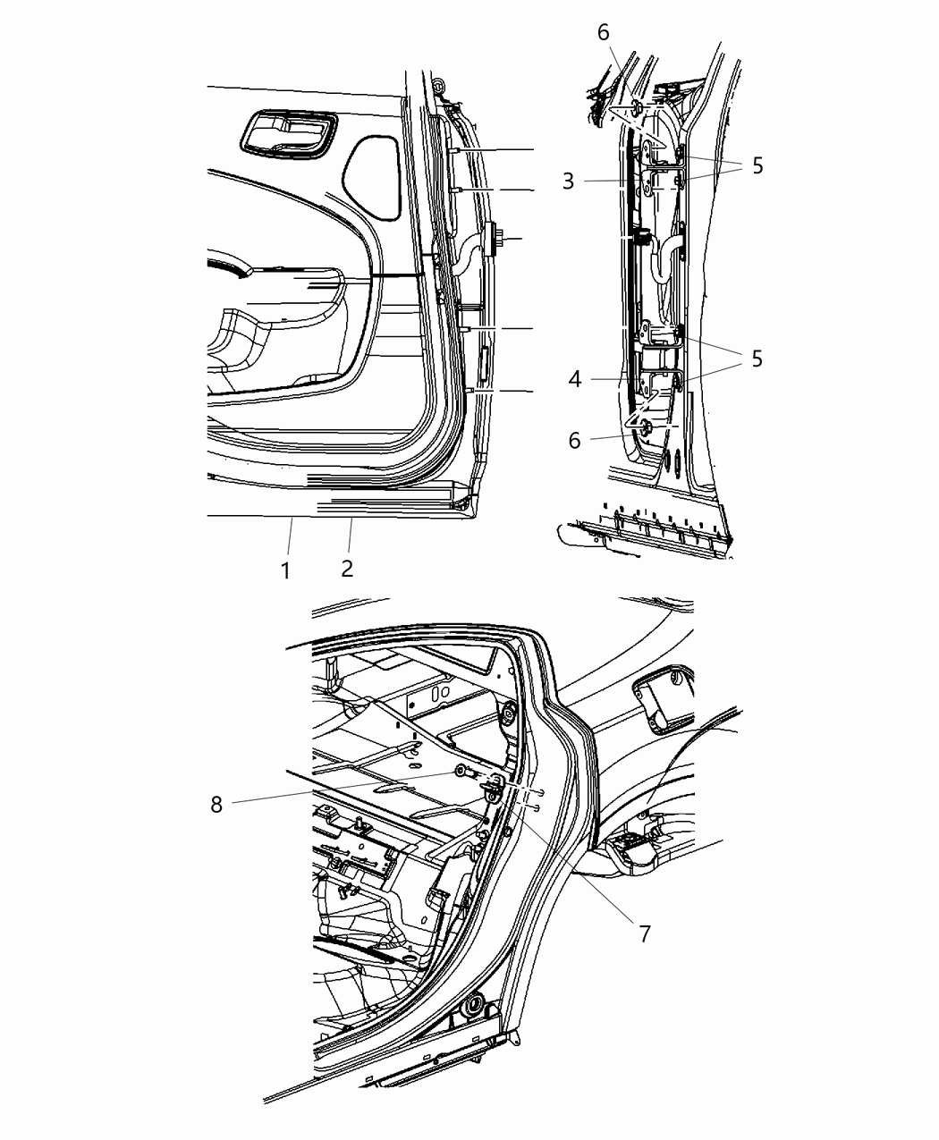 Mopar 68501002AA Door-Rear