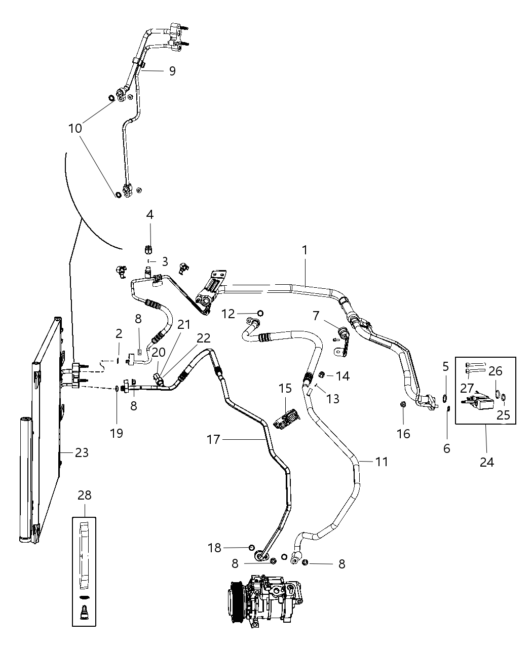 Mopar 68189035AB Line-A/C Discharge