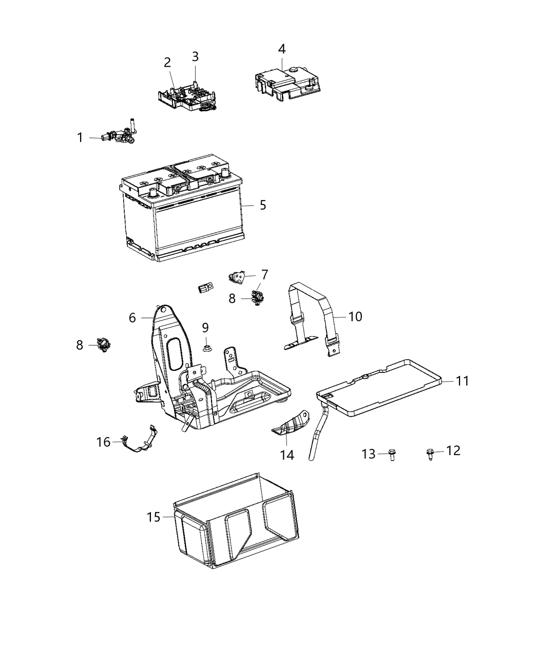 Mopar 68263464AA Tray-Battery