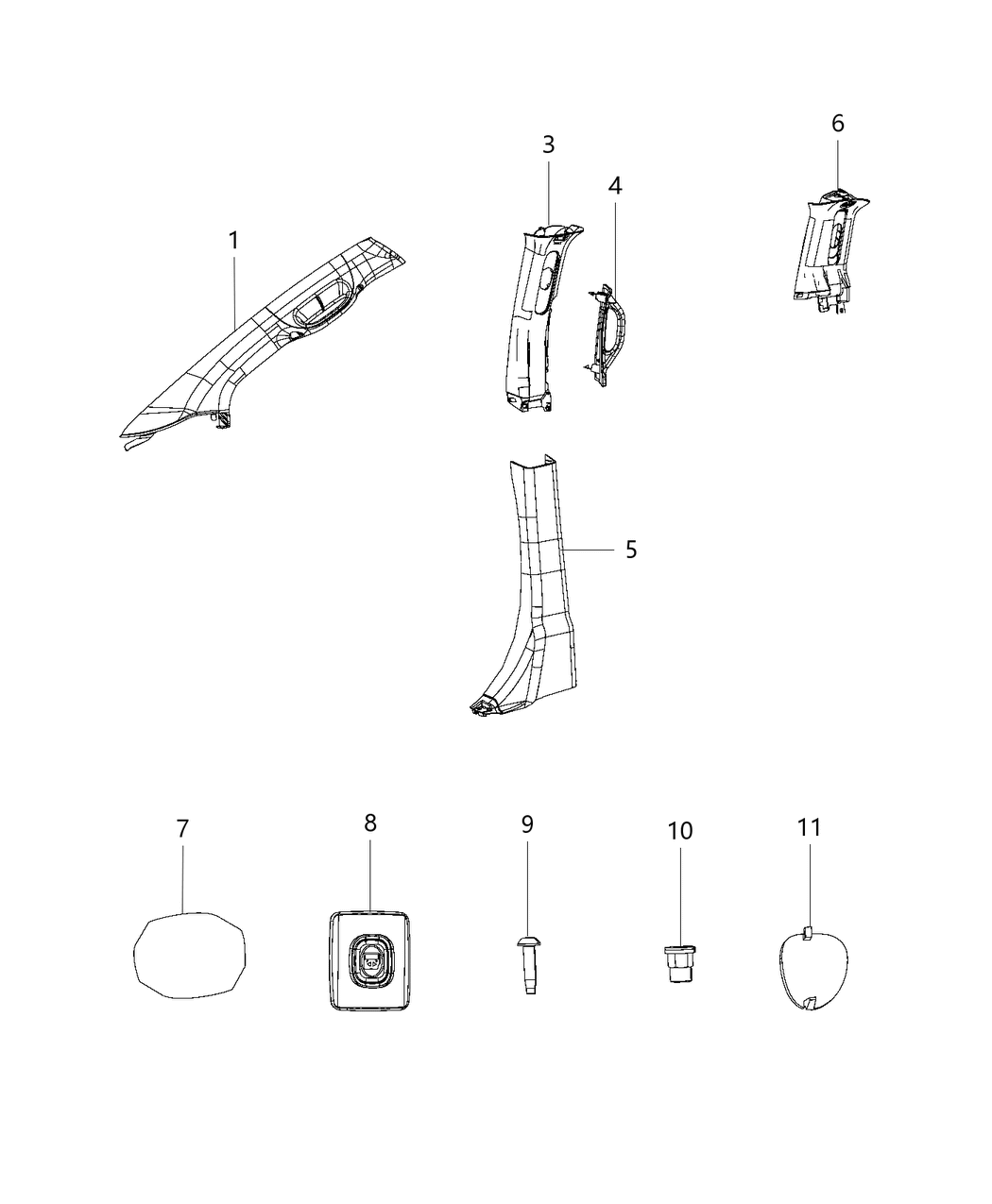 Mopar 6LV33DX9AC Molding-Windshield GARNISH