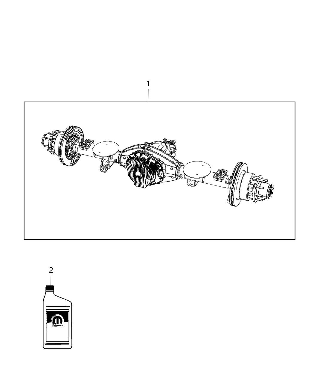 Mopar 68275058AE Axle-Rear Complete