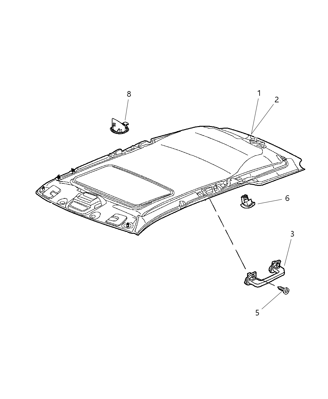 Mopar 5HG87TL2AC Headliner