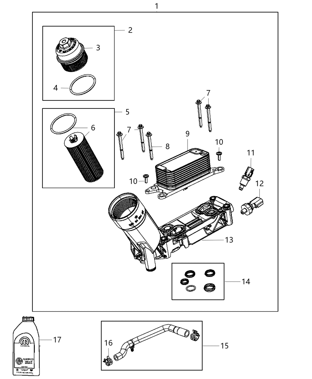 Mopar 68310865AF ENGINE OIL FILTER