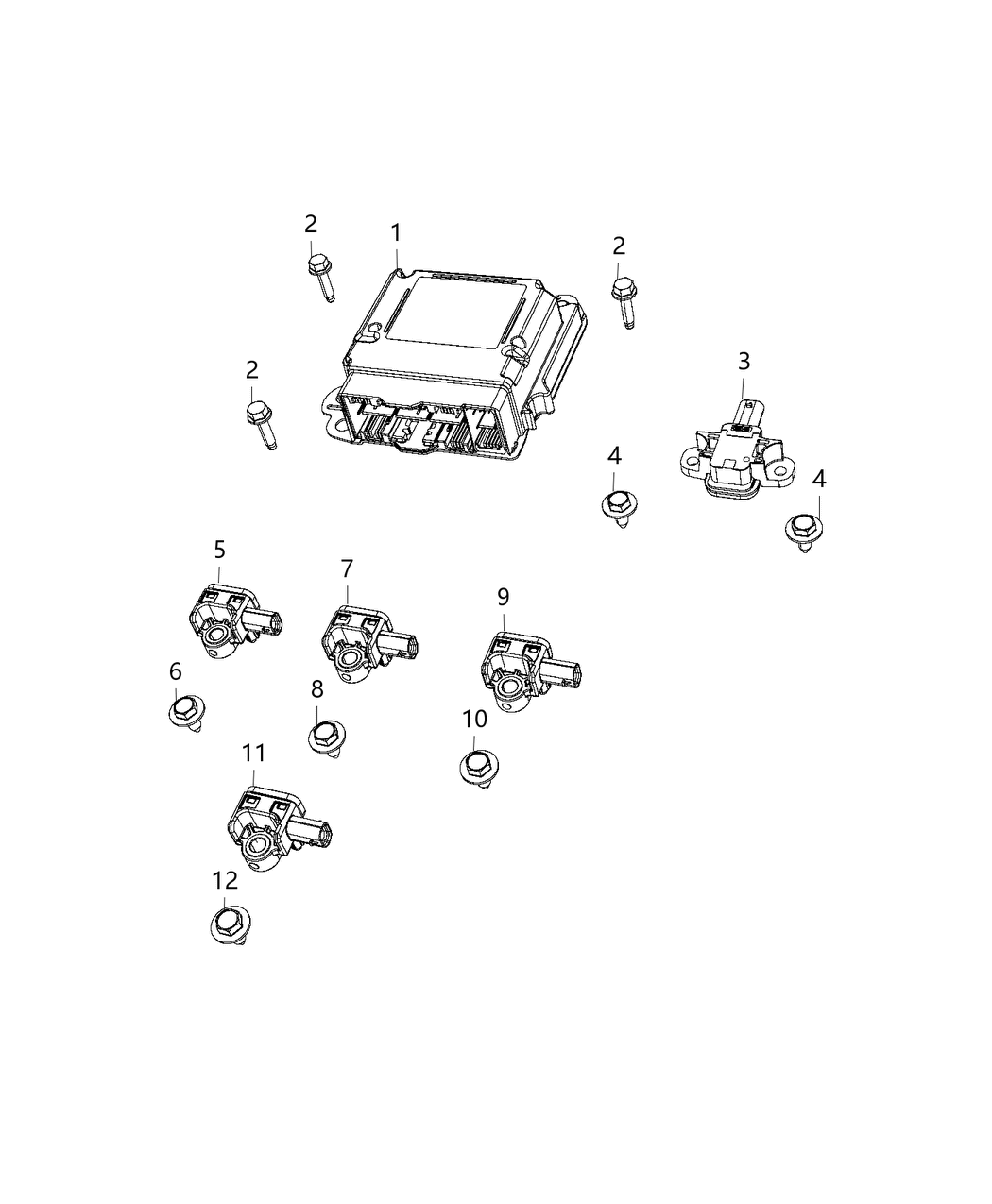 Mopar 68316752AB OCCUPANT Restraint Module