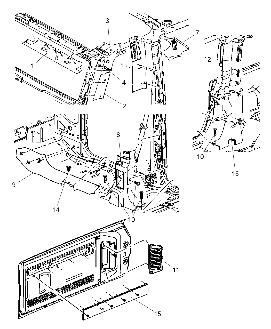 Mopar 5KL72XDVAC Panel-B Pillar