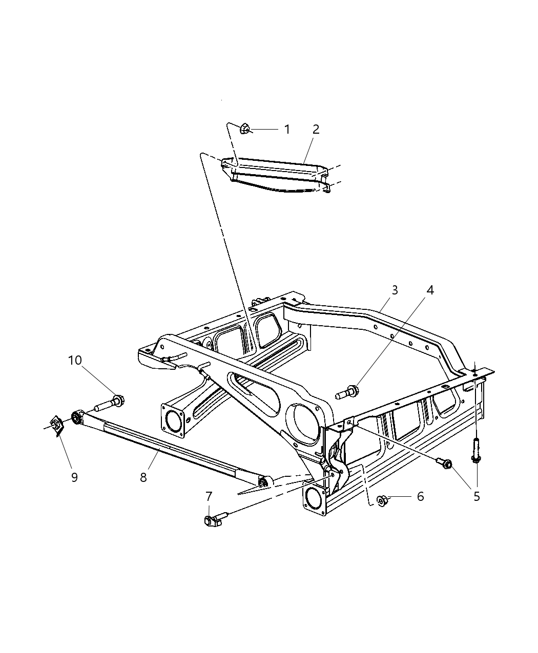 Mopar 52090278AF Cradle-Rear Suspension