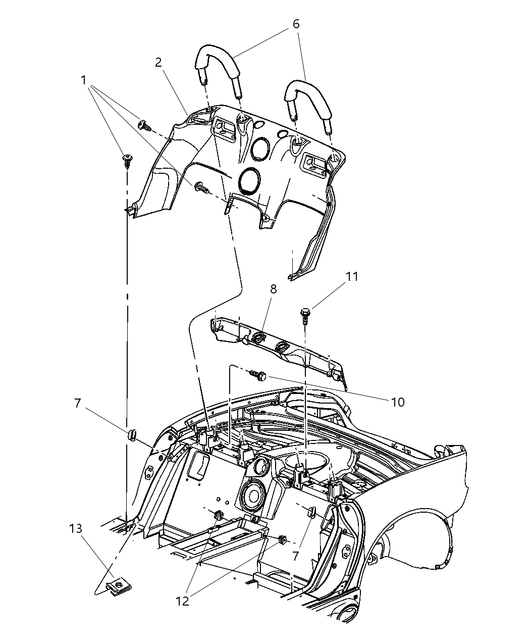 Mopar 1BH89DX9AB Panel-BULKHEAD Trim