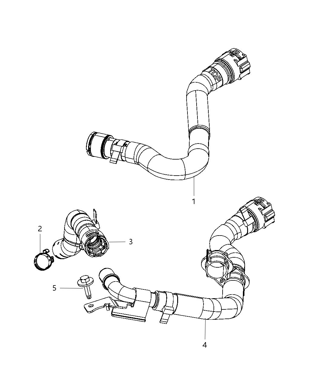 Mopar 55111481AC Hose-Heater Return