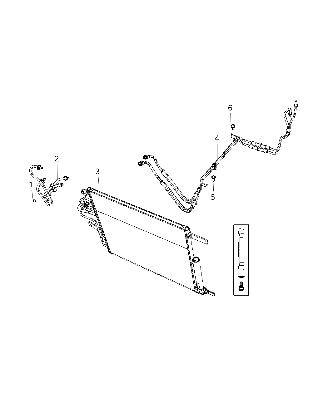 Mopar 68430014AB TRANSLINE-Oil Cooler Pressure And Ret