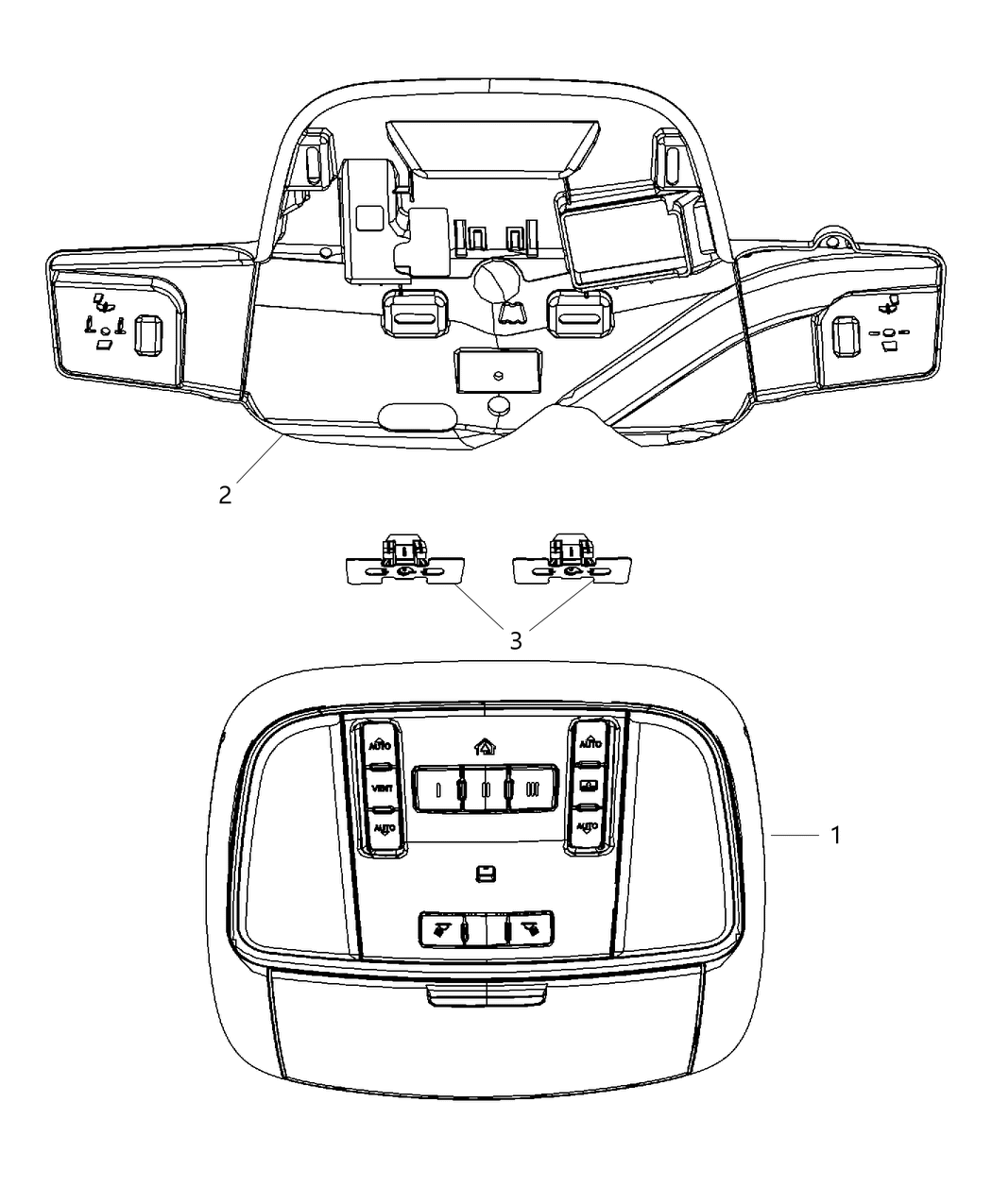 Mopar 1XL271SFAB Console-Overhead