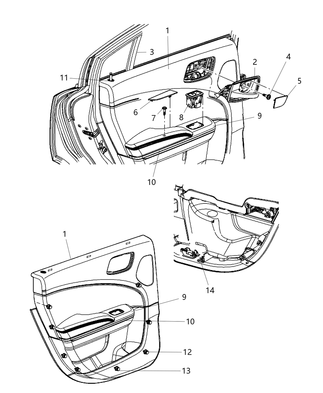 Mopar 55315142AC Molding-Rear Door