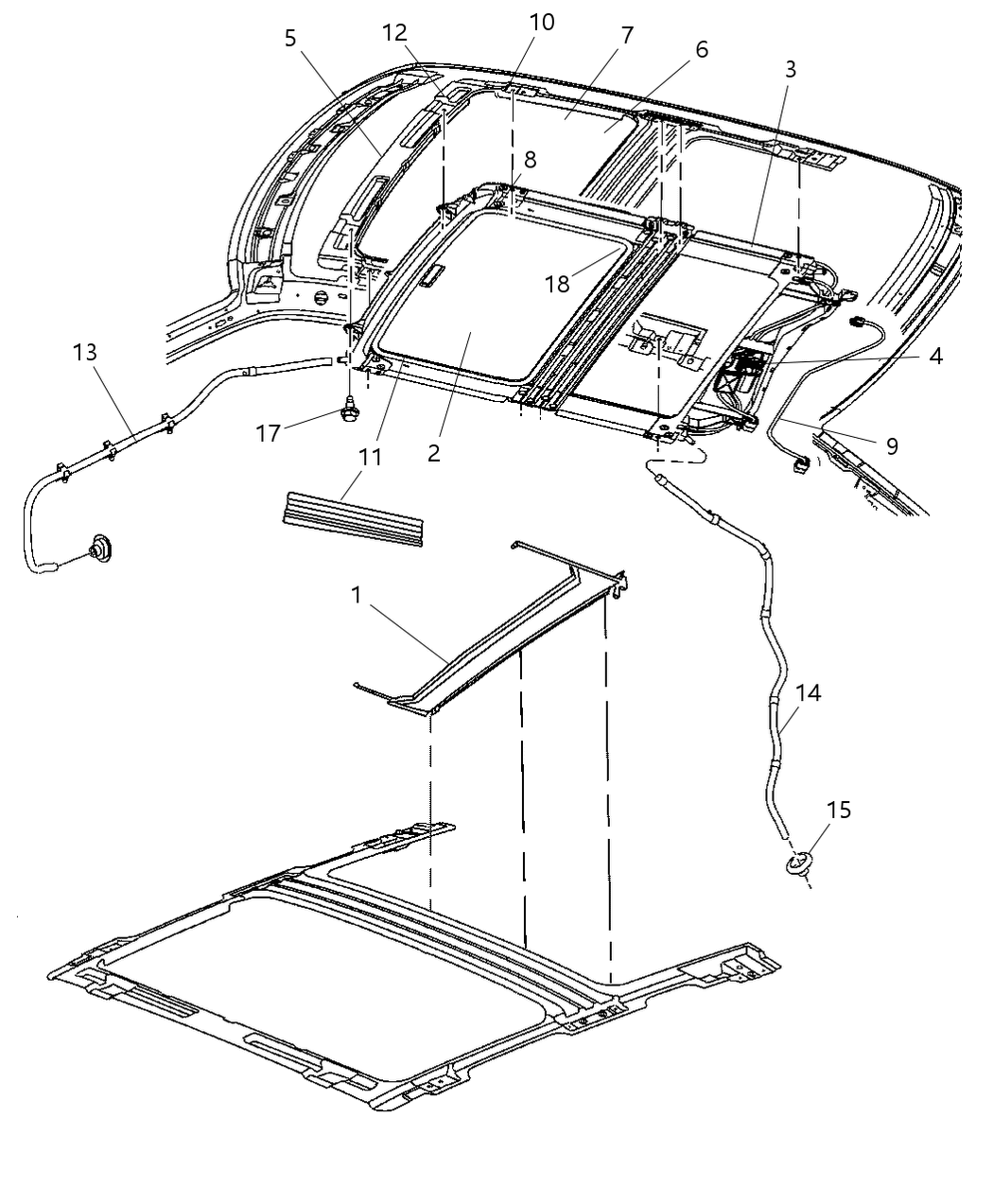 Mopar 4805718AD Tube-SUNROOF Drain