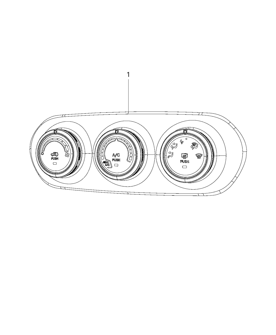 Mopar 6FH09LXHAA Air Conditioner And Heater Control