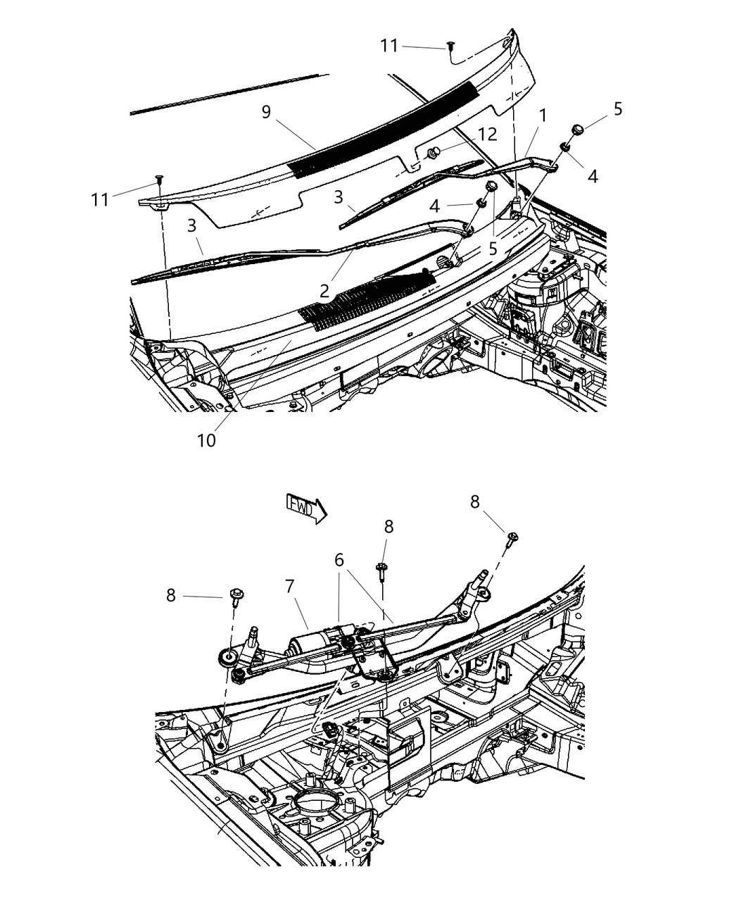 Mopar 5116303AF W/SYSTEM-Windshield WIPER