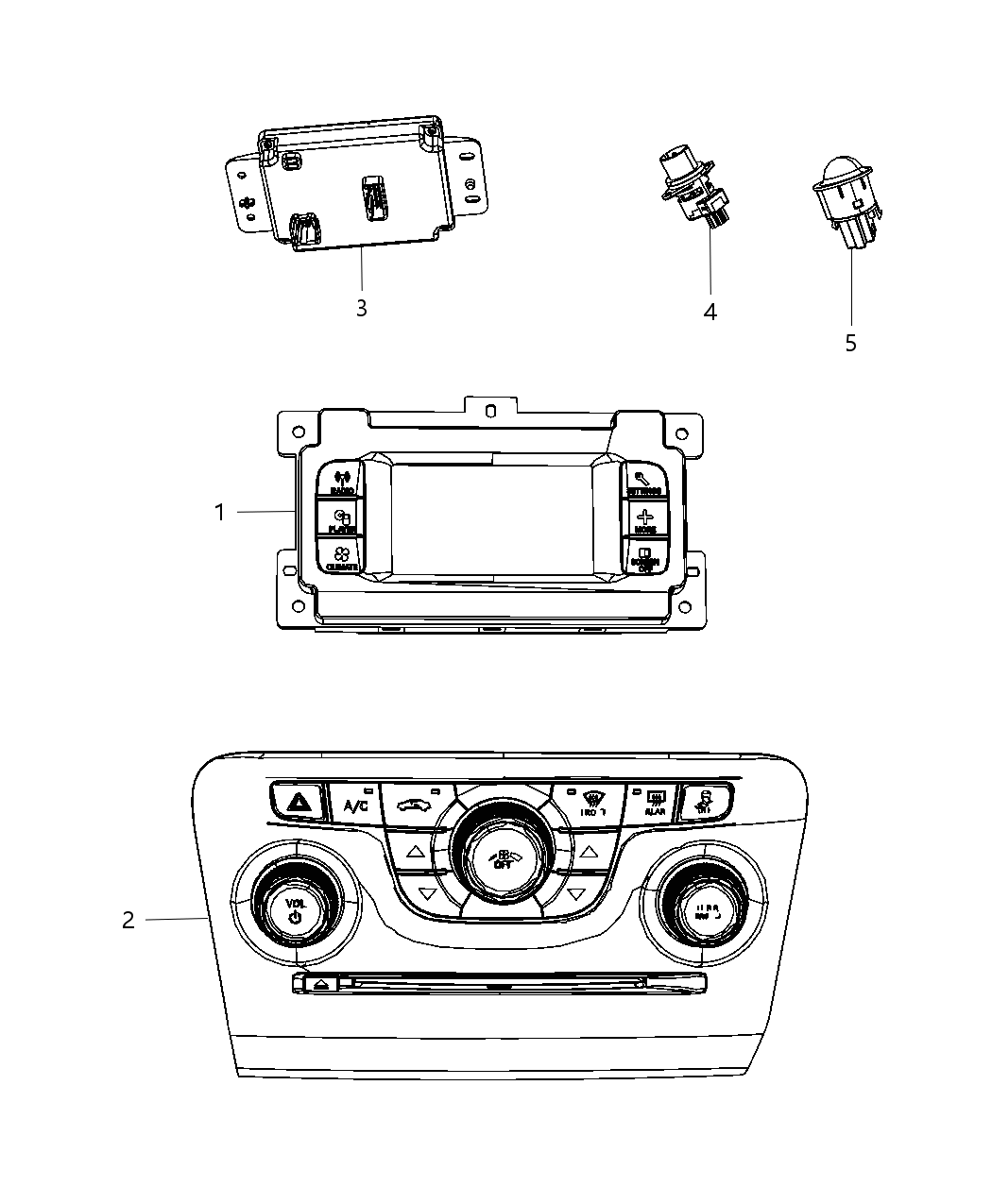 Mopar 68105156AA Console