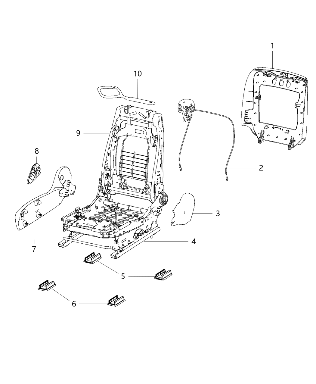 Mopar 1UV14XDVAA Panel-Front Seat Back