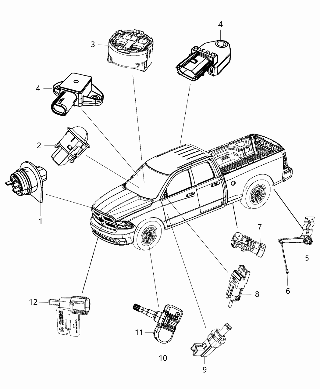 Mopar 68146896AB Sensor-Ride Height