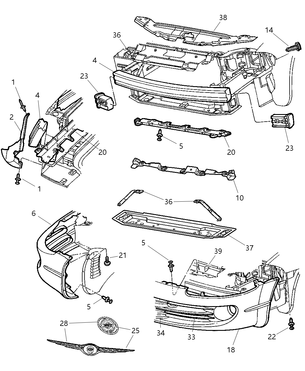 Mopar 4805107AB Grille-Upper Cooling