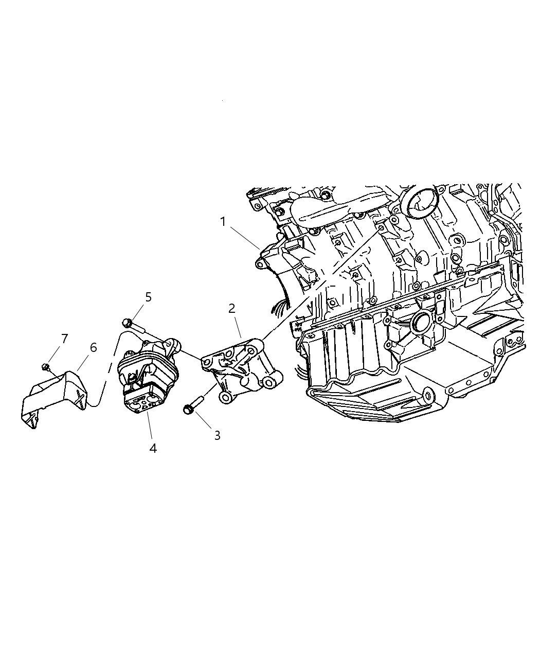 Mopar 4578154AB Bracket-Engine Mount